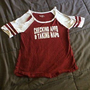 an women's off the shoulder T-Shirt